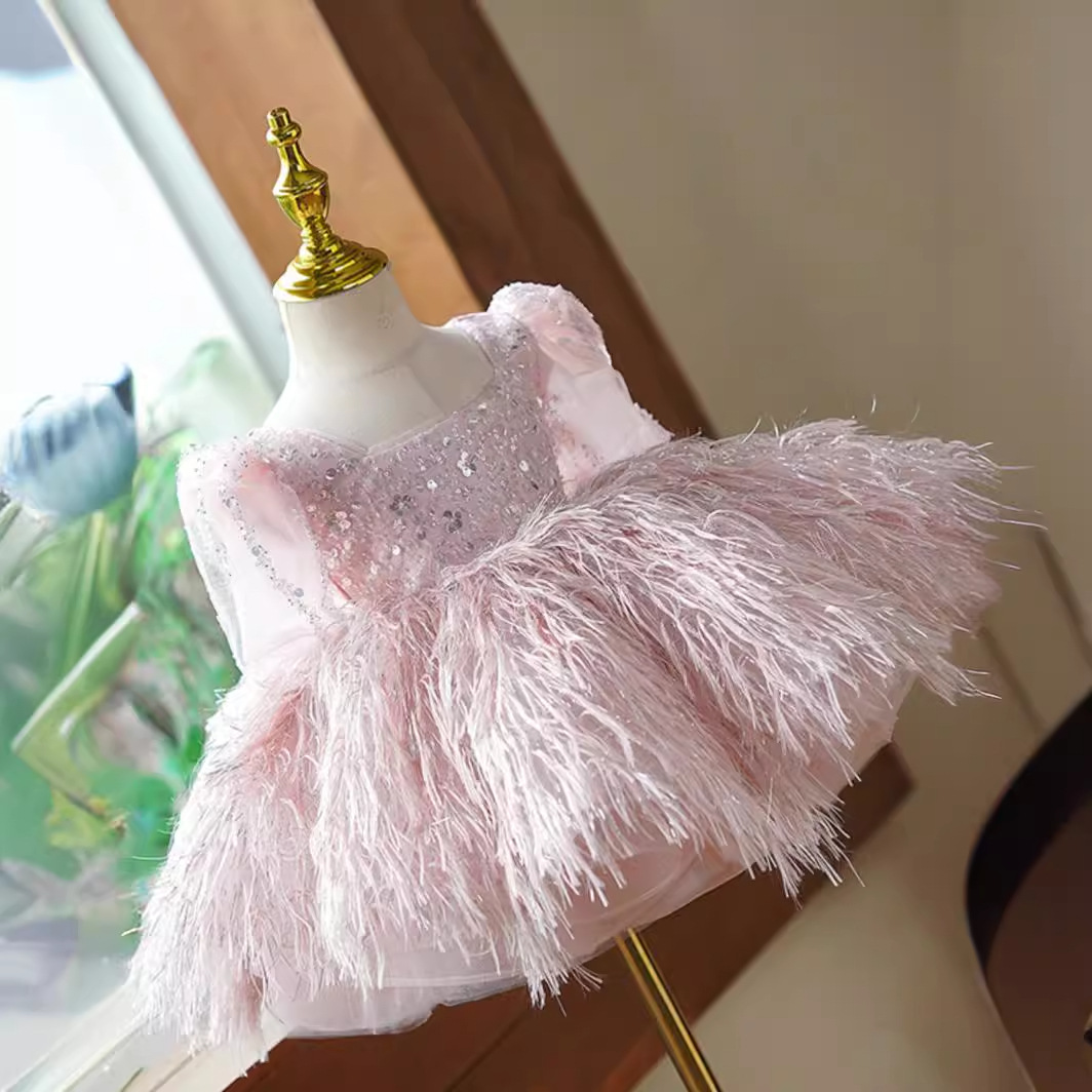 Piano tocando vestido de noche luz de la niña nicho de lujo de alta gama flor niña princesa vestido de los niños