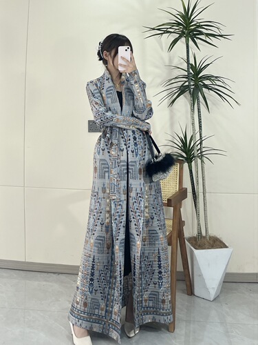 Miyake pleats cross-border foreign trade hit European and American cardigan coat, feminine temperament commuting windbreaker, women's clothing
