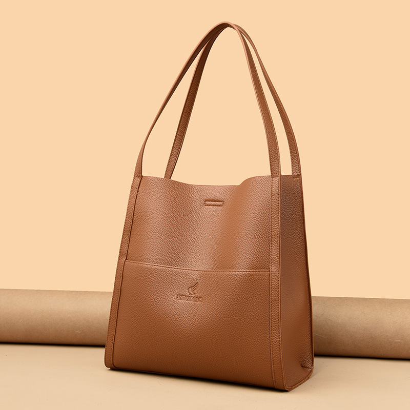 Cross-border Explosive high quality Luxury Shoulder Bag Simple Solid Color Tote Bag Shopping Bag Women's Bag Large Capacity Bag Women's Bag