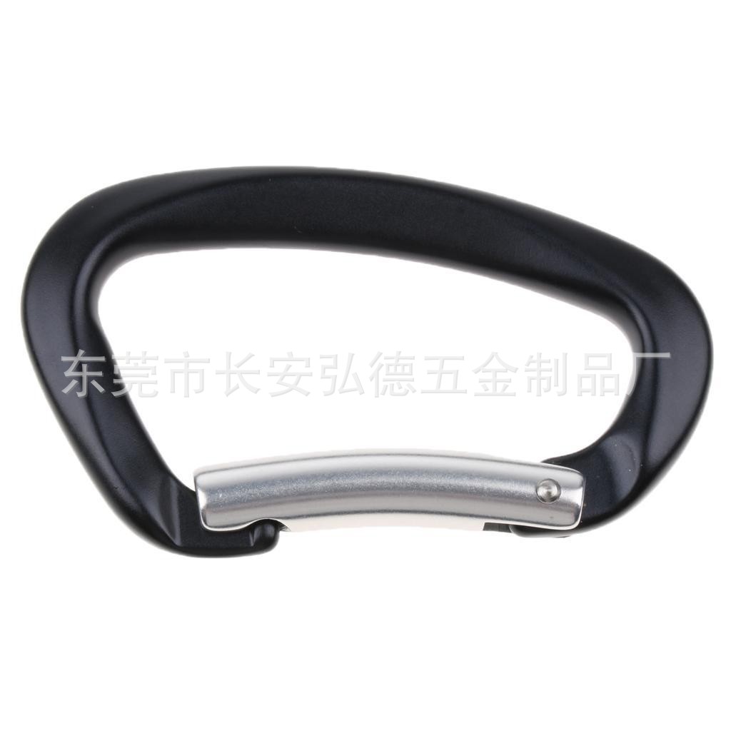 Aviation Aluminum Outdoor Safety Buckle Curved Spring Rod D-Shaped Carabiner Outdoor Hammock Hook Climbing Tent Buckle