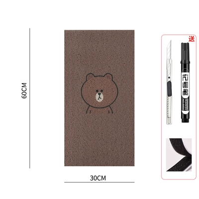 foot pad motorcycle foot pad: Electric vehicle foot mat - self-cut-3060-bear-bear-comes-with-knife-pen-and-velcro