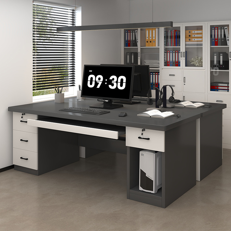 Office Desk Staff Station Simple Modern Office Staff Desk and Chair Combination Single Workstation with Drawer Computer Desk