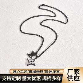创意罗马字母项链女韩版气质个性网红同款镶钻吊坠礼物锁骨链