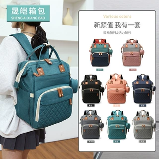 跨境妈咪包外贸新款户外便保温背奶母婴包可挂童车背包妈咪双肩包