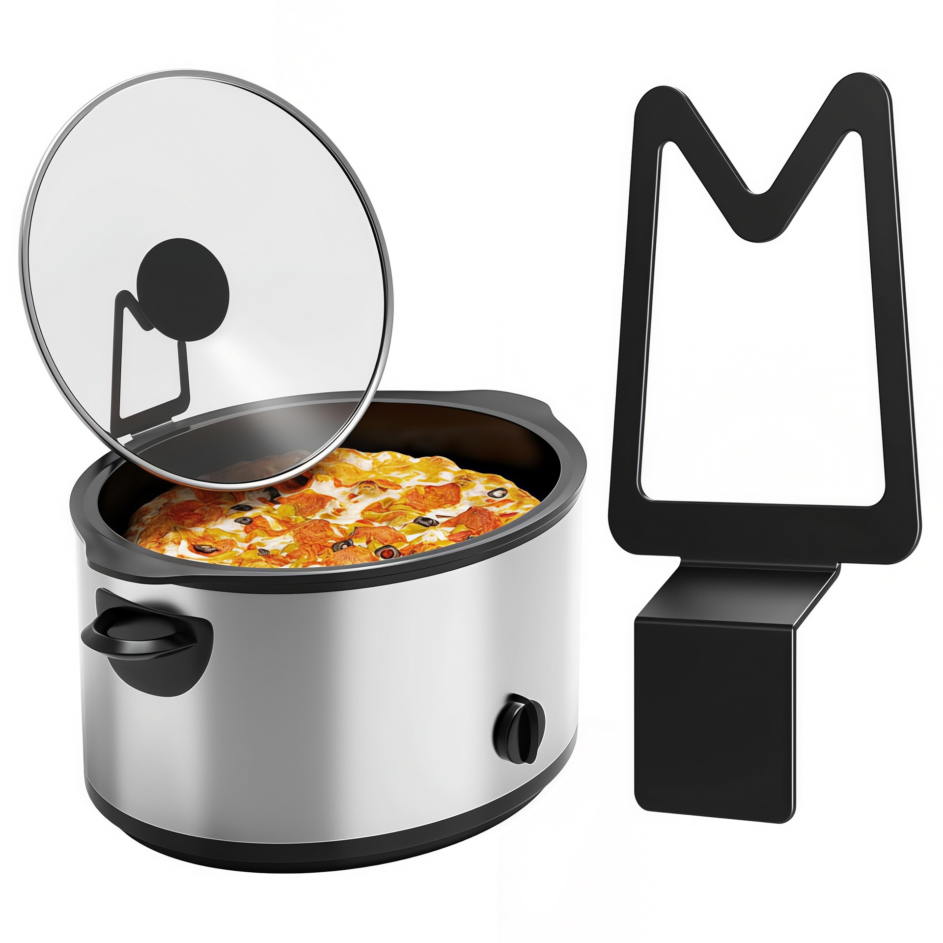 New Cross-Border Model Slow Cooker Lid Holder, Universal Rice Cooker Lid Storage Rack, No-Hand-Wash Required, Multi-Size Compatible