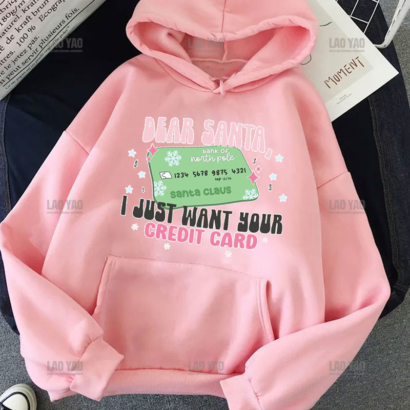 Merry Christmas Harajuku New Year Women Man Graphic Hoodies