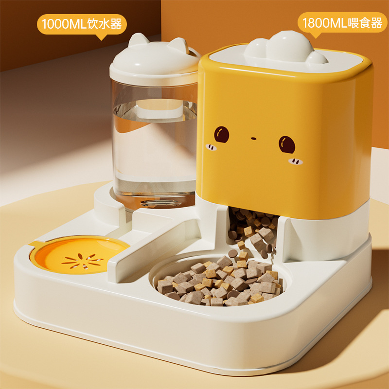 HaoTingペット用品猫浄水器自動給餌器犬碗猫盆二合一浄水器猫碗|undefined