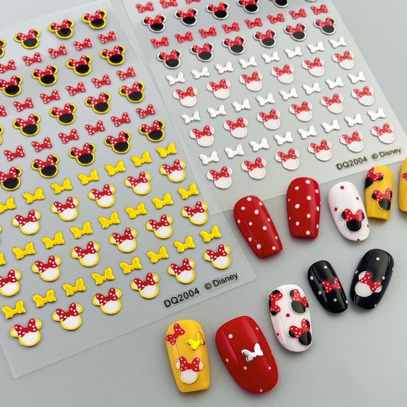 Disney Disney Children's Nail Art Stickers Bow Cute Cartoon Bronzing Adhesive Nail Stickers