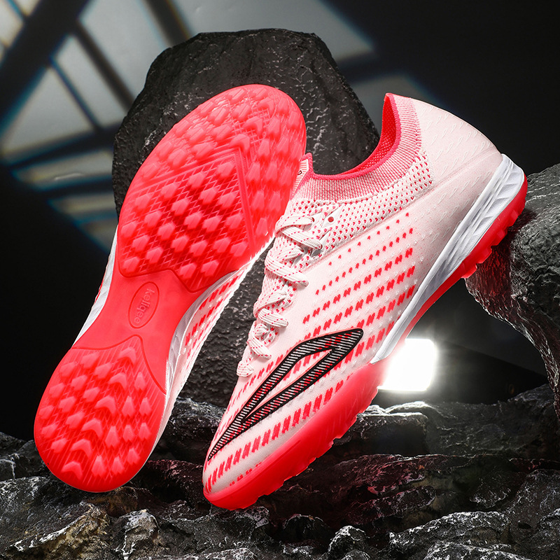 Lingsu Seamless Flyknit Low Top Soccer Shoes For Artificial Grass_voghion.com