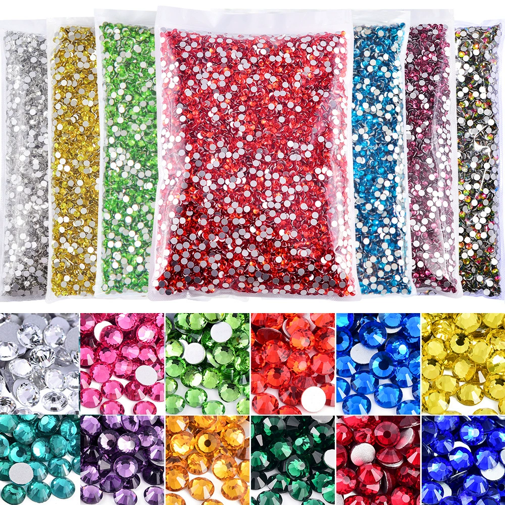 Плоские стразы для алмазной выкладки (flat diamond) для декора ногтей DIY, наклейки-стразы для одежды и ручного шитья