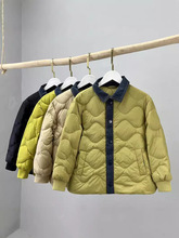 巴拉巴拉儿童轻薄羽绒服2024新款男童女童中大童装短款牛仔拼接白