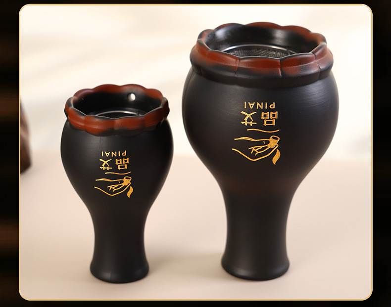 Bian Stone Moxa Jar with Long Handle Double Layer Lotus Rim Gua Sha Massage Tool Portable Moxibustion Device details