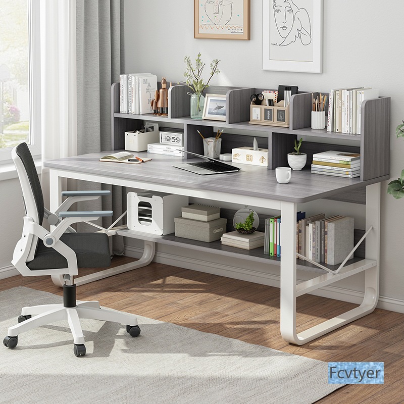Computer Desk Desktop Home Bookshelf Integrated Student Bedroom Learning Writing Desk and Chair Combination Simple Office Desk