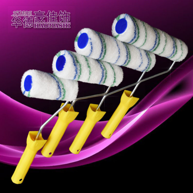 Cepillo de rodillo 4/689 pulgadas de lana media azul verde cepillo de rodillo de fusión en caliente resistente a los solventes cepillo de pintura de látex 30 diámetro