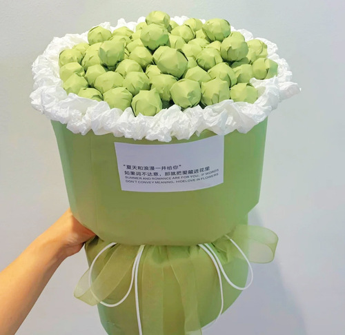 Factory direct sales single color Korean style paper bouquet gift box wrapping paper waterproof flower wrapping paper flower packaging material paper