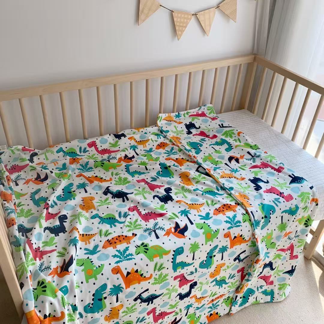 [Surprise Pick-Up] Cartoon Kidsren's Cotton Knitted Quilt Cover Kindergarten Baby Nap Quilt Cover Pillowcase Two Pieces