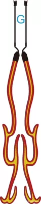 luminous strip manufacturers EL helmet — Cold light sheet - g-model-red-and-yellow-two-colors