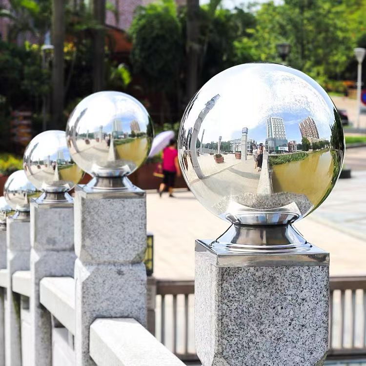 304不锈钢球楼梯橱窗装饰镜面亮面空心连体球