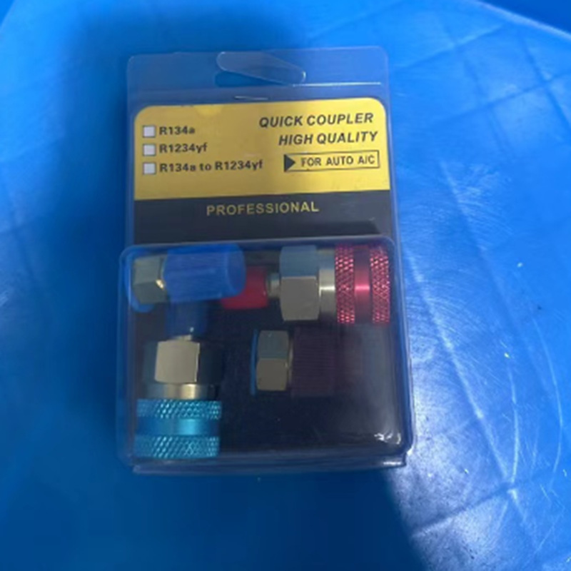 R1234yf conector rápido todo cobre automóvil con fluoruro conector de alta y baja presión fabricante de aire acondicionado accesorios de boquilla inflable al por mayor