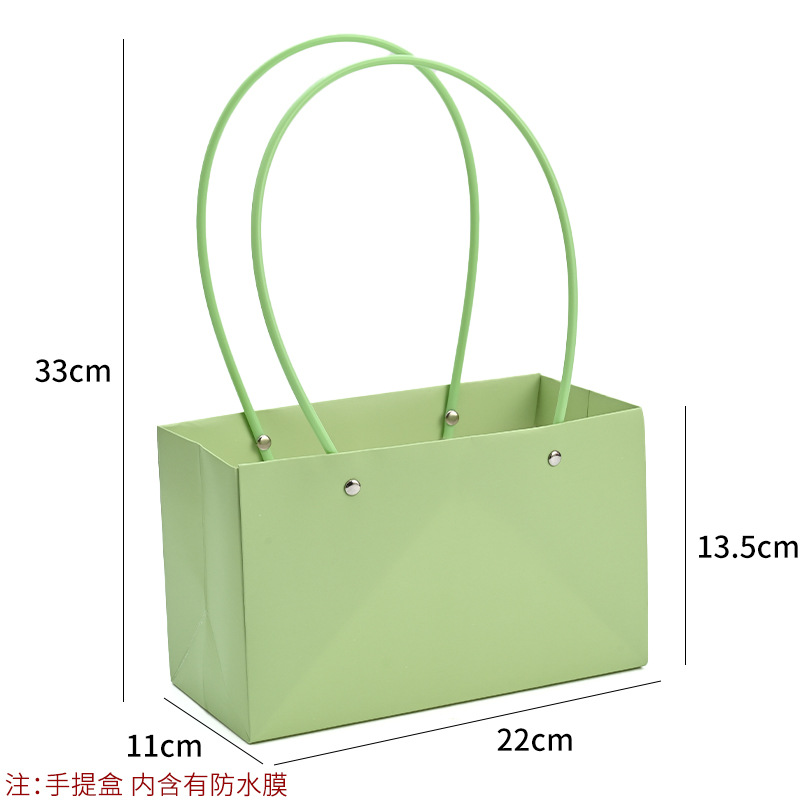 Bolso especial transfronterizo para flores, descuento al por mayor, bolsa trapezoidal de papel kraft impermeable, bolsa de embalaje de regalo, bolsa de ramo