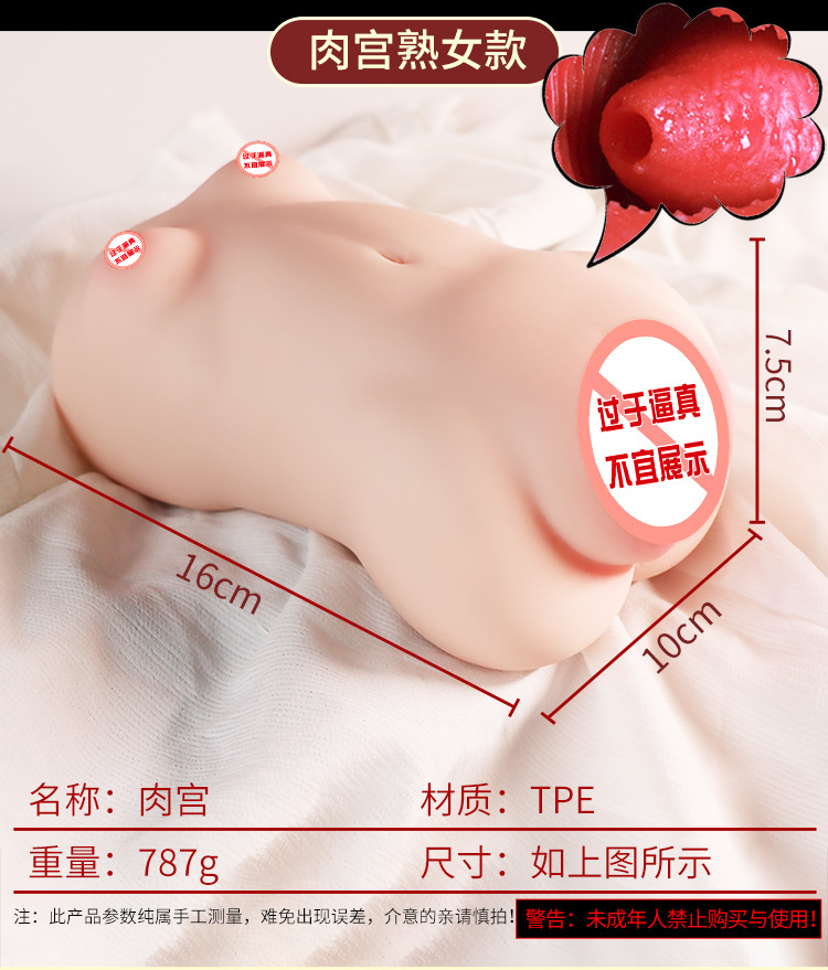 Jiuai Airplane Cup Male Masturbation Device Half-Body Solid Doll TPE Manual — detail image 18