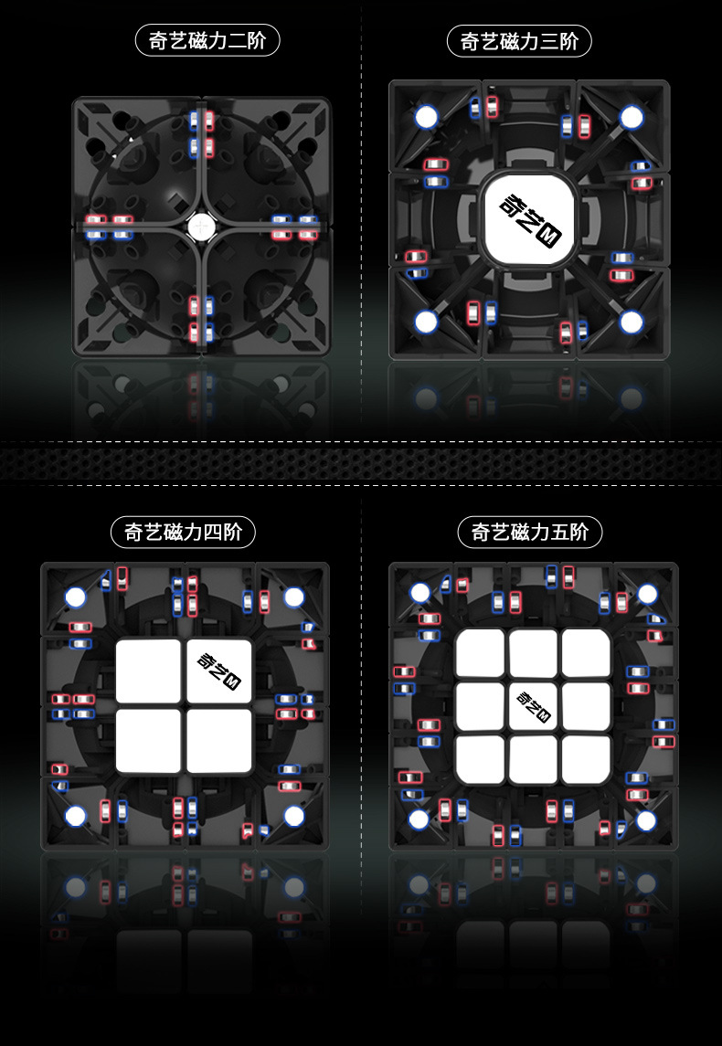 槐兴磁力魔方顺滑三阶四五阶初学者益智玩具比赛专用专业套装全套1122详情7