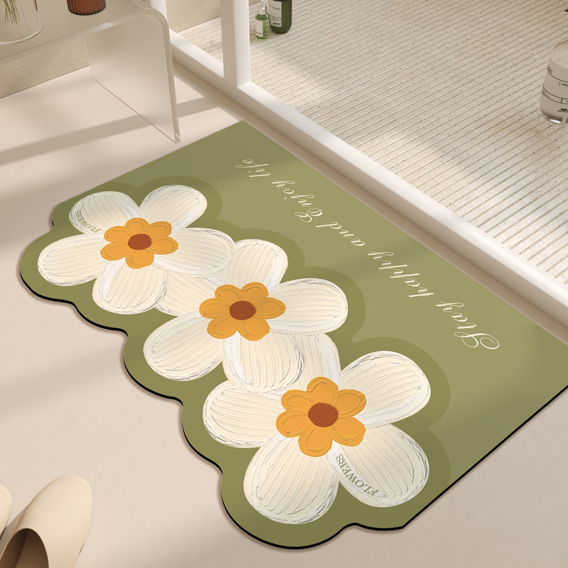 Fleur de soleil Matcha vert / 5O * 8O [secondes de boue de diatomées absorbant l'eau]