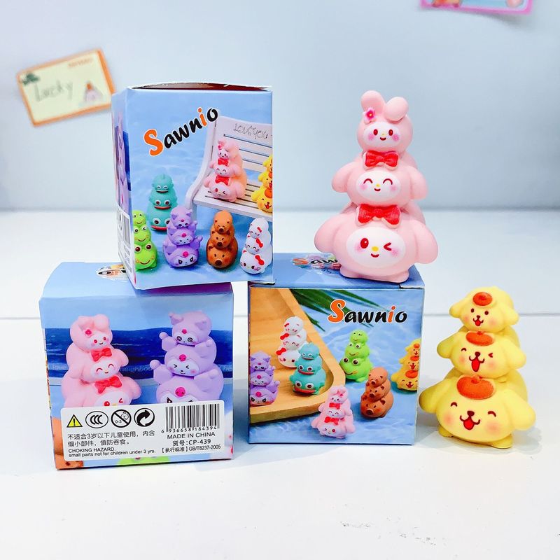 新款Sawnio叠叠乐萌粒3D立体运势潮玩盲盒小萌粒可爱迷你摆件diy|undefined