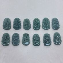 危料翡翠十二生肖玉吊坠男女玉鼠牛虎兔龙蛇马羊猴鸡狗猪玉佩动物