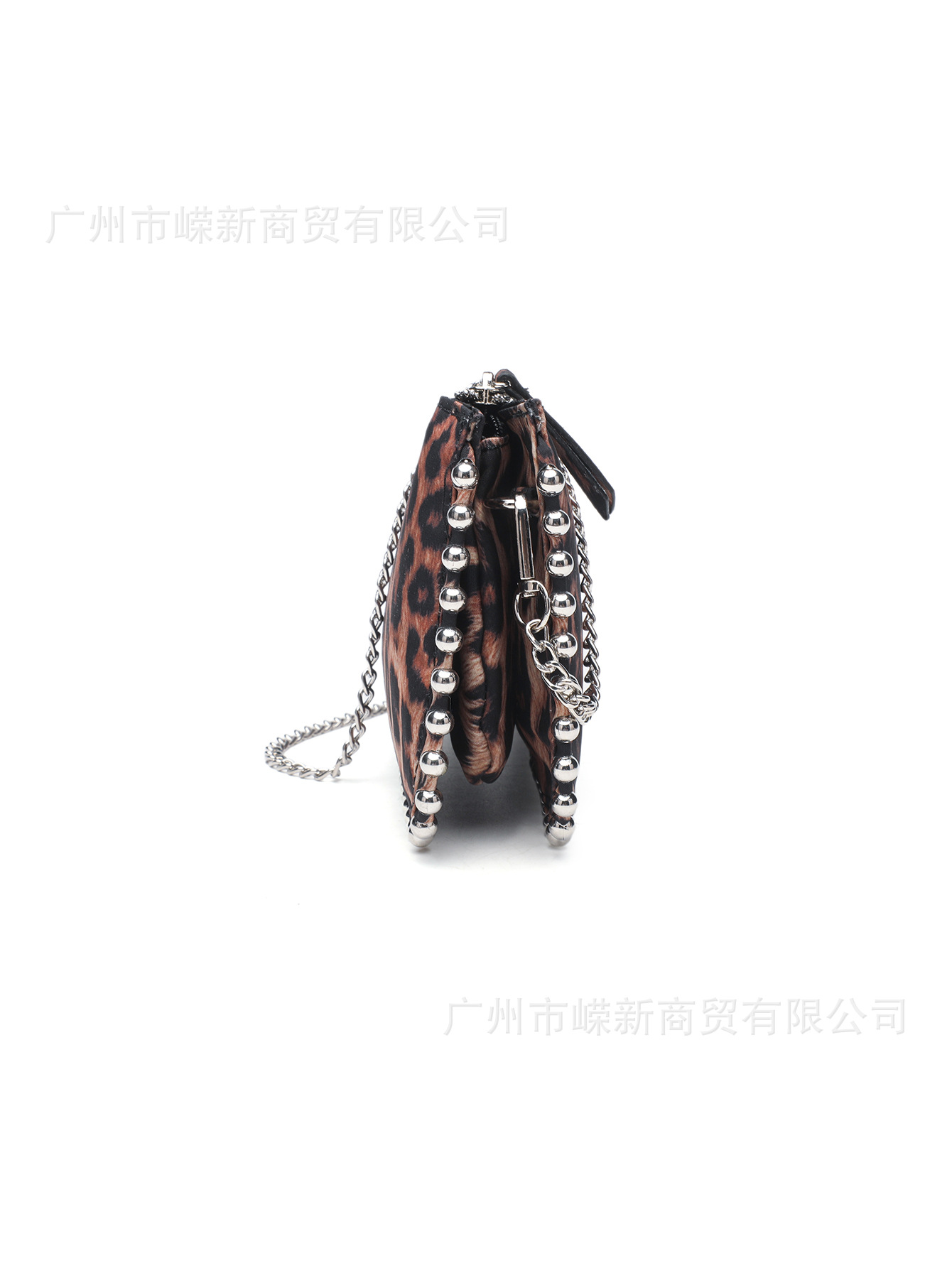ZR bolso de mujer tendencia transfronteriza shein nuevo estilo estampado de leopardo remache mini bolso de mensajero de un solo hombro billetera de diseño de nicho