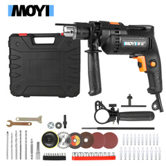 Hand electric drill, impact drill, power tool, household multi-function speed-adjustable electric drill 220V industrial grade pistol drill set