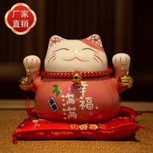 招财猫陶瓷家居摆件创意日式发财猫小存钱罐店铺开业活动礼品批发