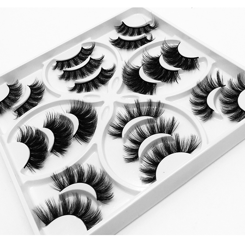 10 Pairs Of Natural Thick Fiber False Eyelashes display picture 1