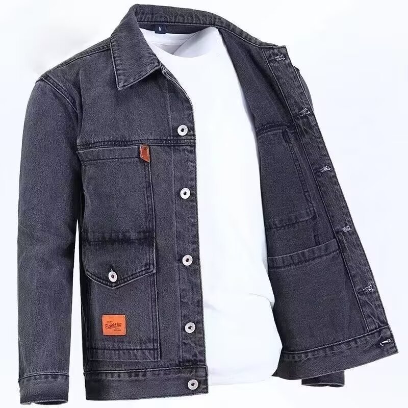Primavera y otoño Denim coat hombres 2022 nueva marca de moda japonesa multi-Bolsillo ropa de trabajo suelta más tamaño chaqueta de los hombres