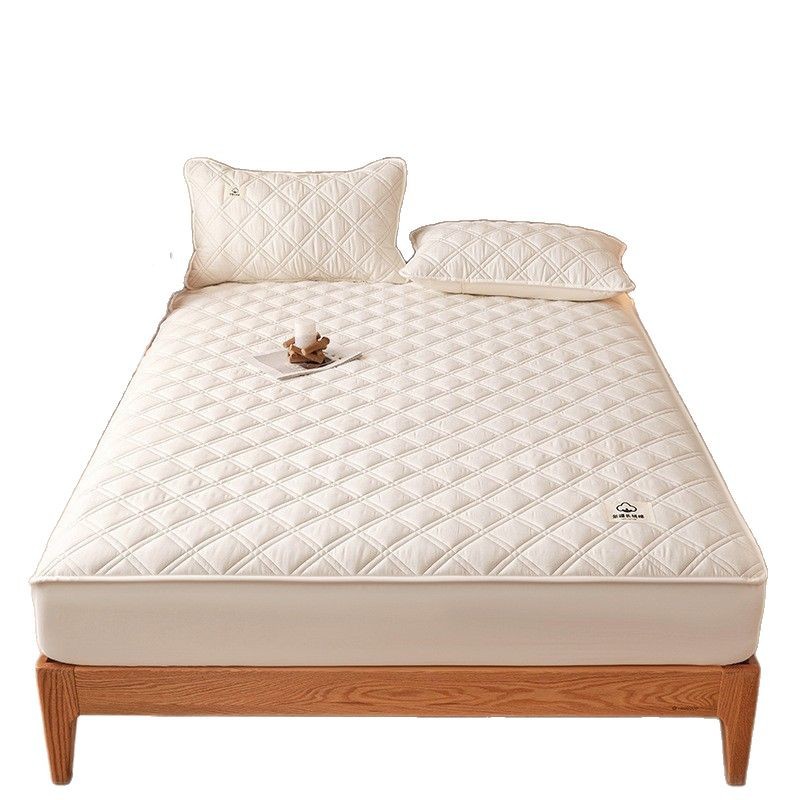 Colcha de cama acolchada de algodón Clase A Colcha de cama de una pieza Cubierta de cama todo incluido Colchón Simmons de algodón de otoño e invierno Cubierta protectora a prueba de polvo