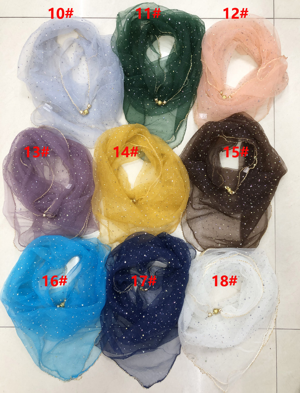 磁扣泡泡纱方巾