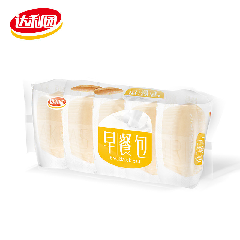 達利園の朝食は小さいパンを包んでお菓子を食べます。|undefined
