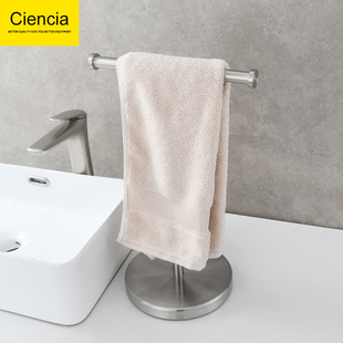 Stainless Steel Toilet Roll Paper Holder Bathroom Round Base Two-way Floor Toilet Paper Holder Creative Vertical Tissue Holder