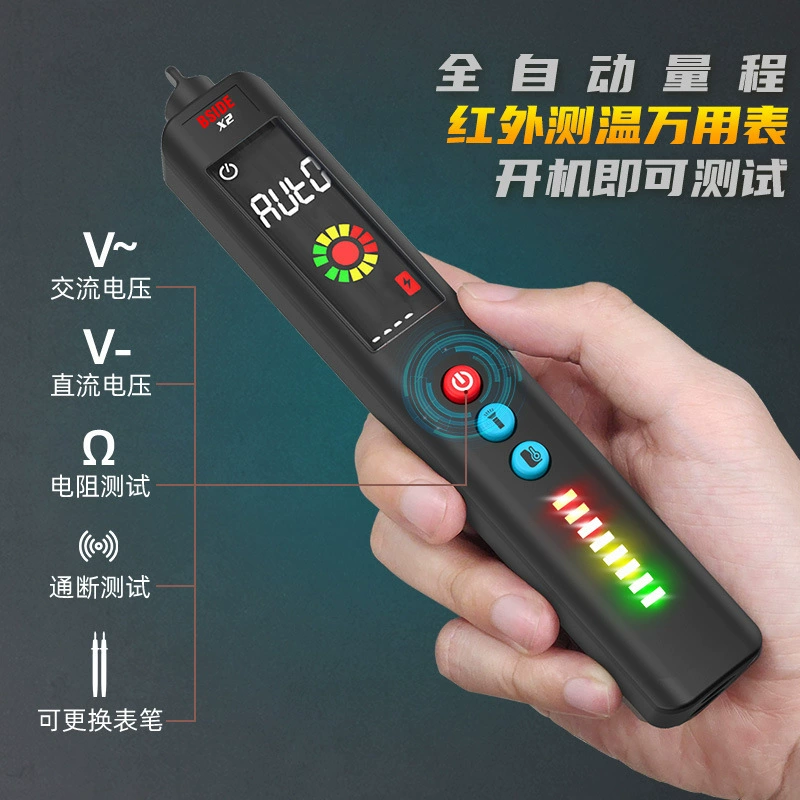 BSIDE X2 полностью автоматический цифровой мультиметр, интеллектуальная индукционная ручка, инфракрасный термометр, многофункциональный счетчик для ремонта автомобилей