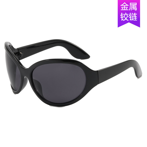 Y2K oversized frame sunglasses  new European and American personality hip-hop ins sunglasses alien sunglasses trendy women