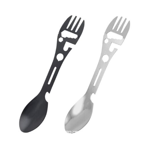 New model cross-border 10-in-1 multi-functional outdoor camping survival fork spoon kitchen multi-purpose wrench bottle opener spoon