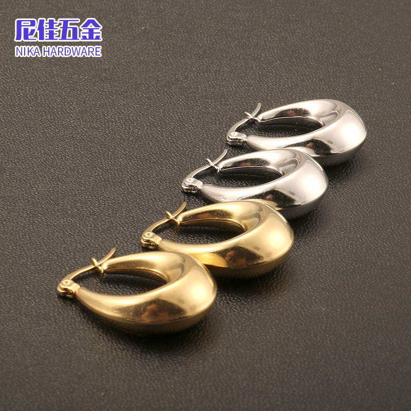 Pendientes estilo francés vintage, acero titanio, lujo ligero, venta caliente Amazon