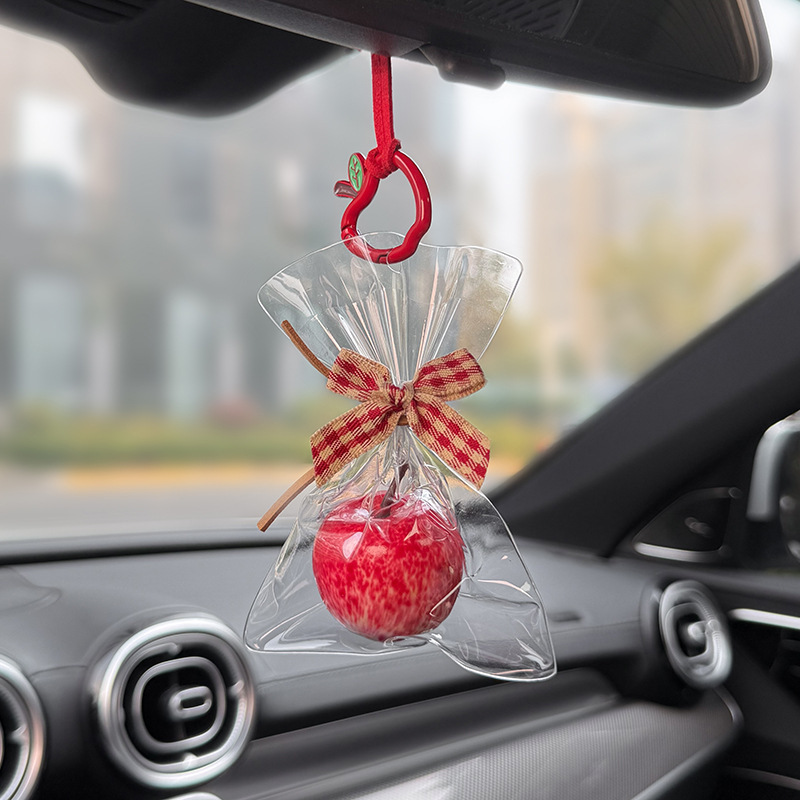 Peaceful Apple Car Pendant High-End Car Interior Decoration Rearview Mirror Hanging Ornament Christmas Women's 2025 New Model