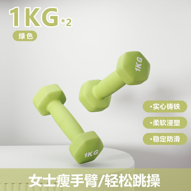 小哑铃 女士一对2kg健身运动减肥器材家用男学生瘦臂瑜伽练胸亚铃|undefined