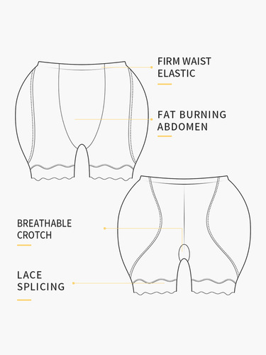 TOPMELON Butt Lifter PLUS SIZE Low-Waist Hip Pads Heel Lifting Pants D618