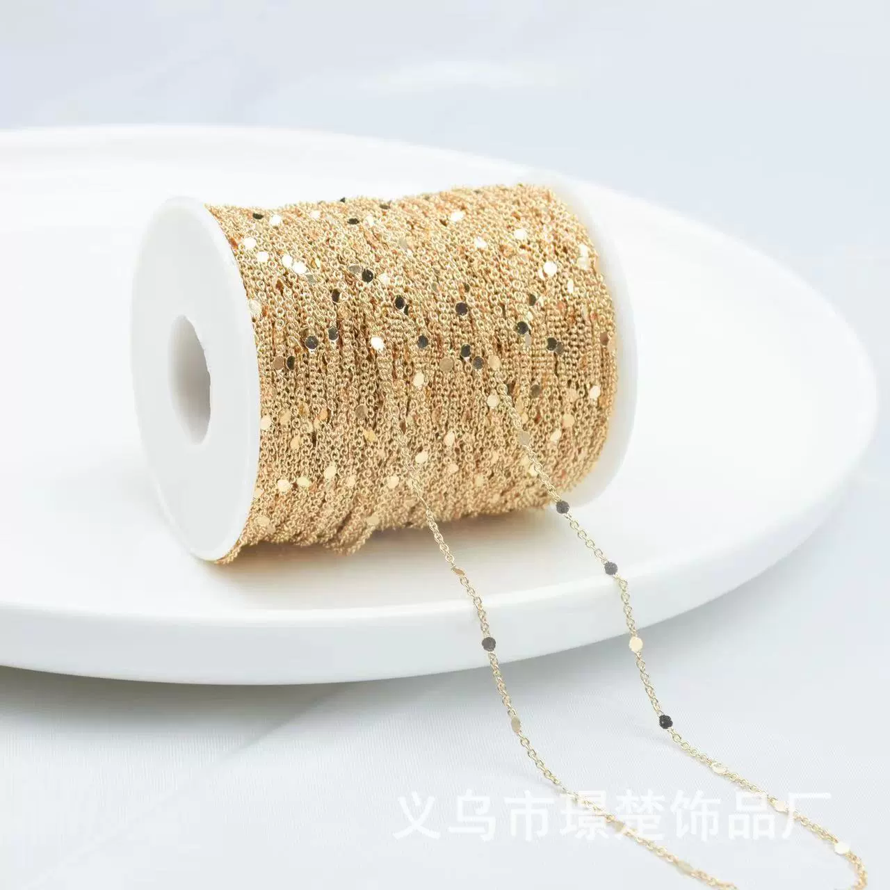 DIY chain pure copper dot rhinestone chain fine chain shimmering high-temperature color retention accessory pin tassel material