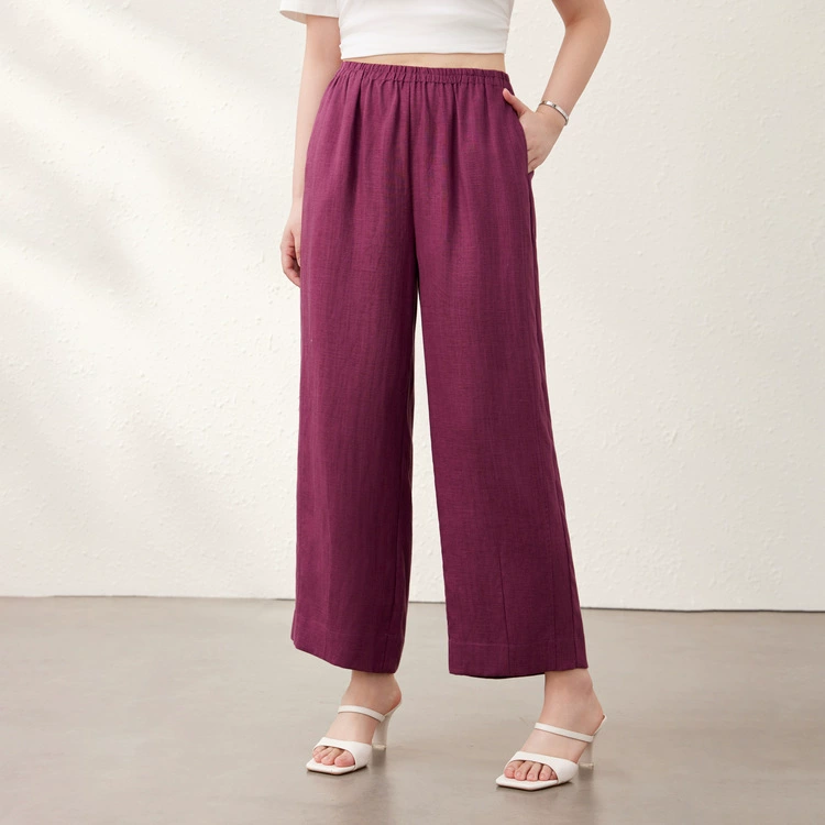 [Old Money Narrative] Льняные повседневные брюки из лиоцелла Lazy Nine-Point Slim Show, женские летние брюки больших размеров Fat MM, новый стиль