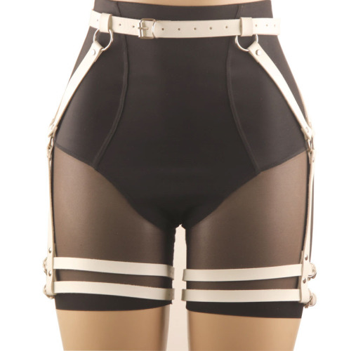 European and American Cross-border Jewelry Queen Leather Belt Amazon Adult Erotic Black Leather Restraint Performance Waist Belt