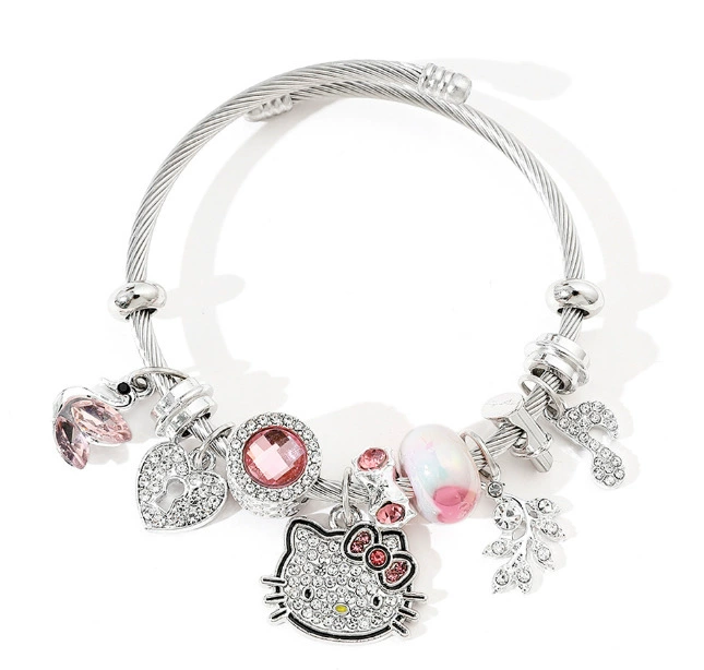 Браслет Hello Kitty японского стиля, 18 см + удлинитель 5 см, браслет-талисман, диаметр 60 мм