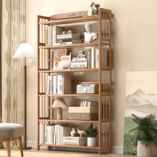 Solid Wood Simple Desktop Bookshelf Floor Household Bedroom Book Shelf Multi-layer Shelf Storage Bookcase Desktop Storage Rack